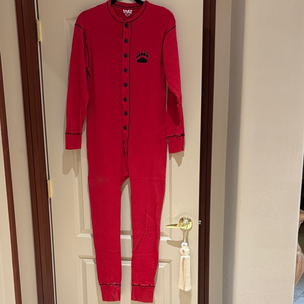 Lazy One Red Flapjack Pajamas Bear Bottom